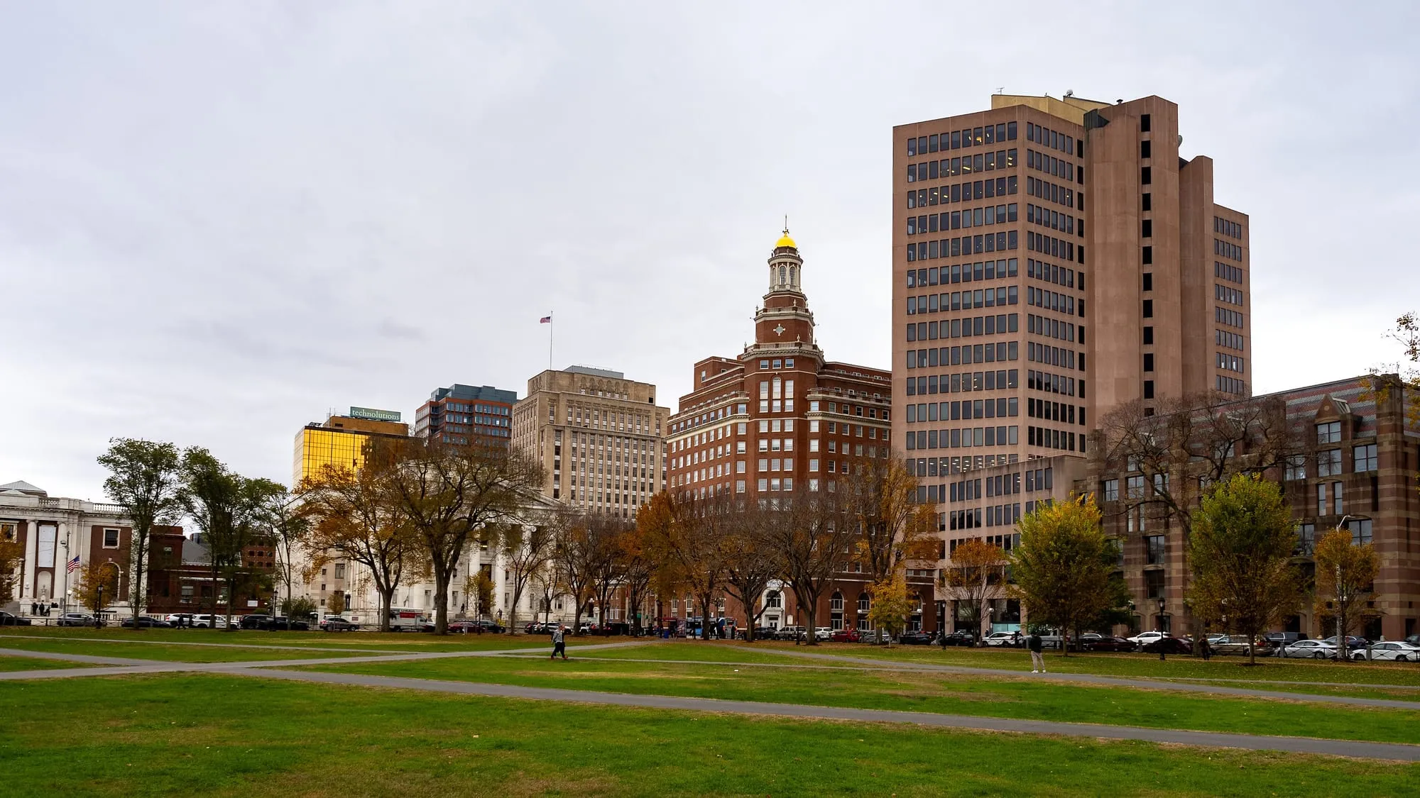 The New Haven Green and downtown